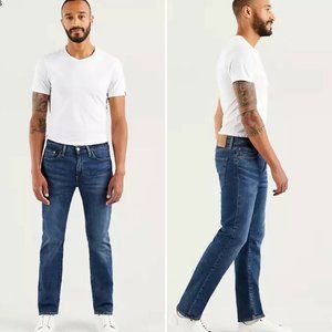 Levis Mens 514 Medium Wash Straight Leg Fit Denim Jeans Size 30 X 32 Pants